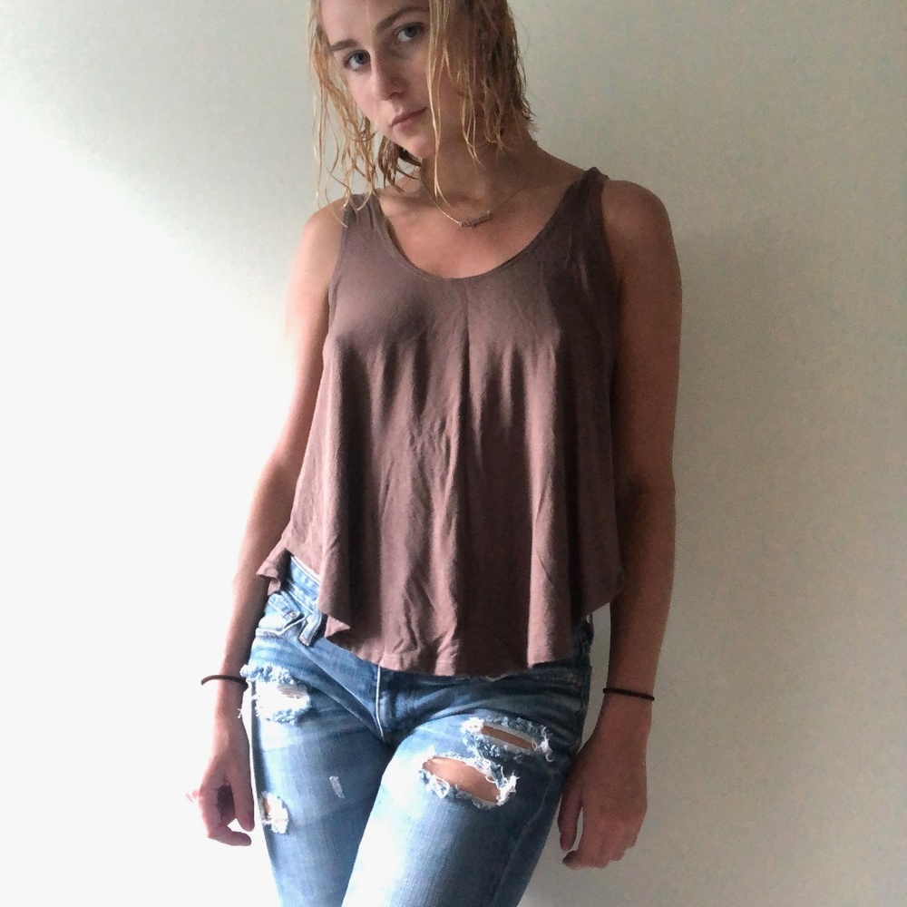 Urban Outfitters brown/green draped  tank
